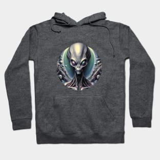 Grey Alien Dark Hoodie